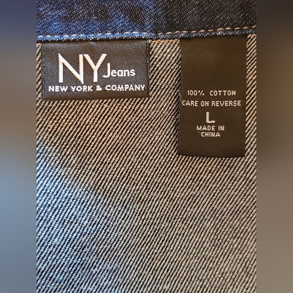 New York jean company size L dark denim jacket - Picture 9 of 9